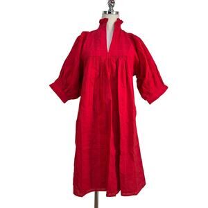 Never A Wallflower High Neck Dress Cobalt Blue Woven Cotton